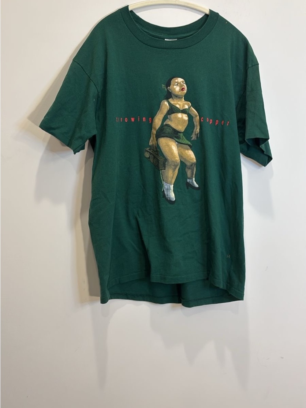 Vintage 1995 Live Throwing Copper Summer Tour Shirt XL Green Anvil Single Stitch - Picture 4 of 7